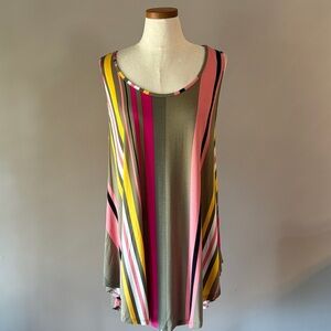 NWT Lane Bryant swing flatter Striped Sleeveless top / tank top size 18/20